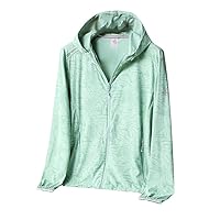 Women's UPF 50+ Sun Protection Hoodie Printed Long Sleeve Sun Shirt Hiking Outdoor Sports with Pockets