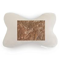 Brown Rock Rough Surface Pattern Car Trim Neck Decoration Pillow Headrest Cushion Pad