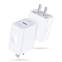 [2-Pack] 20W Samsung Fast Charging Block USB C Power Adapter Android Wall Plug Brick Type C Block for Galaxy A15 5G/A55/A35/A14 5G/A54/A25/A23/A13/A53/S24/S23 FE/S22/S21 FE/Z Flip 5,iPhone 15/14/13