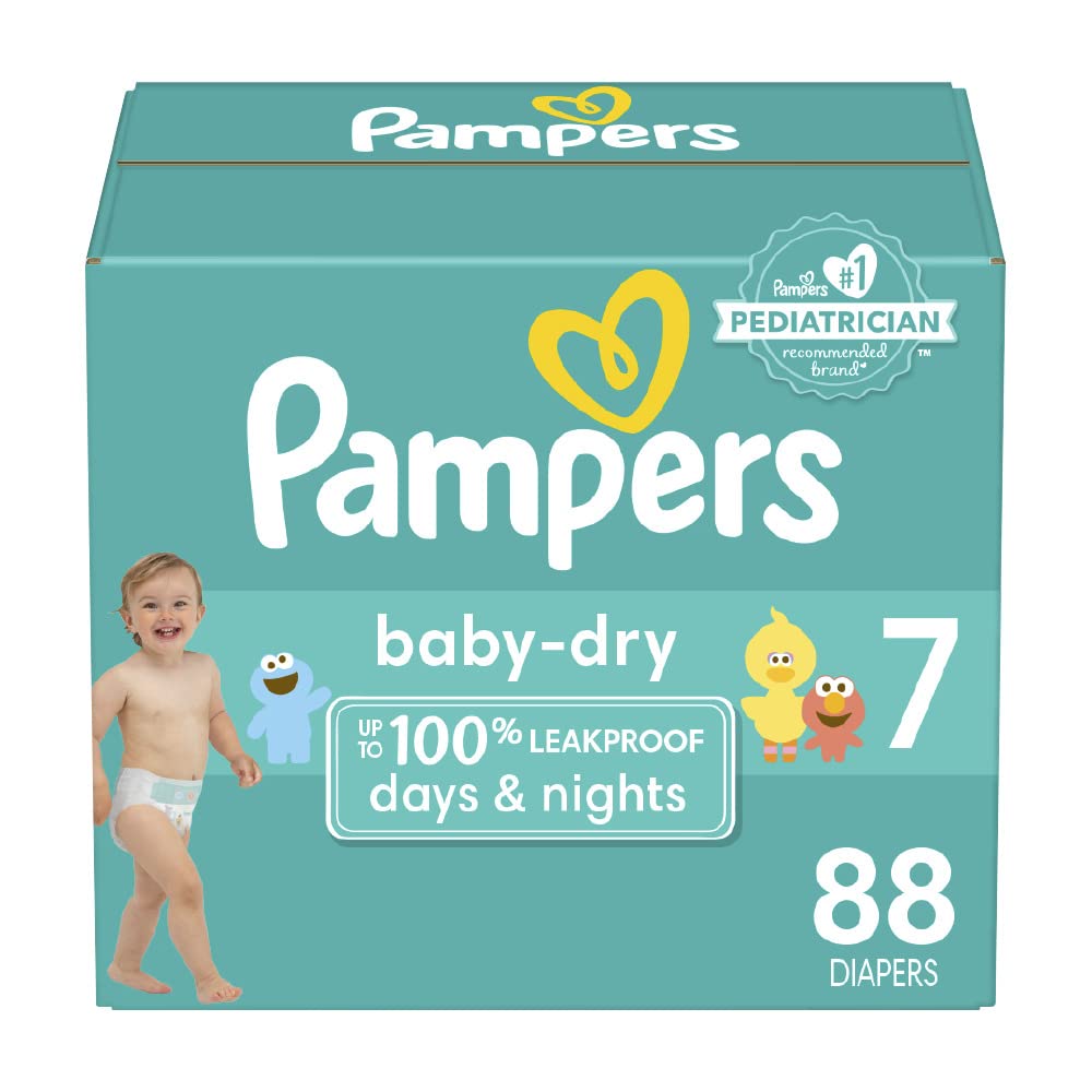 Diapers Size 7, 88 count - Pampers Baby Dry Disposable Diapers