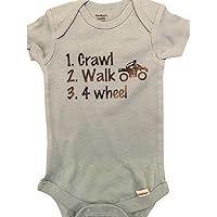 crawl walk four wheeling baby onesie ® Four wheel infant one piece