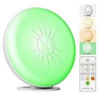 Light Therapy Lamp,UV-Free 10000 Lux Therapy Light,With Green Light Headache Therapy and White Light Happy Mood Light Therapy, 20 Adjustable Brightness Levels and 4 Timer Function, Remote Control