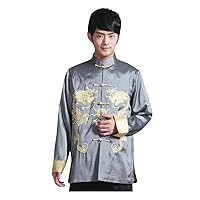 Mens Oriental Tai Chi Kung Fu Tang East Asian Chinese Top Jacket Coat