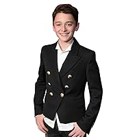 Boys' Blazer Double Breasted Buttons Suit Coat for Wedding Formal Party