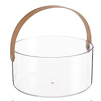 Plastic Clear Ice Bucket With Hand Strap For Wine Champagne Beer Cooling Effect Portable Fruit Storage Basket Clear Plastic Ice Bucket