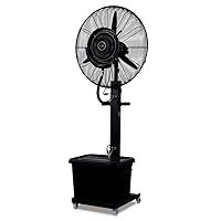 Fans,Standing Fan Quiet, Heavy-Duty Fan Powerful Oscillating Cooling Fan Noiseless/Industrial Humidifying Misting Fan/Floor Standing Pedestal Fan, for Commercial Residential and Greenhouse