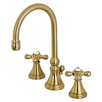 Kingston Brass KS2987AX 8 in. Widespread Bathroom Faucet, Brushed Brass