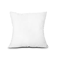 Obruosci Luxury Set of 6 Throw Pillow Inserts, 18 x 18 Hypoallergenic Ultra  Soft White Polyester Microfiber Durable Couch Cushion Fillers