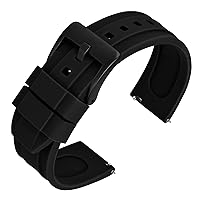 ANNEFIT Silicone Watch Bands 16mm 18mm 20mm 22mm, Quick Release Waterproof Replacement Strap for Men Women