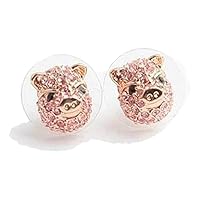 Kate Spade New York Imagination Pave Pig Studs Earrings Pink