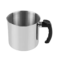 Teqooza Stainless Steel Candle Making Pouring Pot,2 Pounds Capacity Cup,Double Boiler Wax Melting Pot,Dripless Pouring Spout & Heat-Resisting Handle, Silver