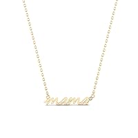 GELIN Diamond Mama Pendant Necklace in 14K Solid Gold | Gifts for Mother's Day, 18