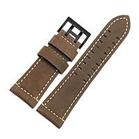 26mm Leather Watch Band Strap w/ 2 Pins Buckle Fits For Luminox 1945 1879
