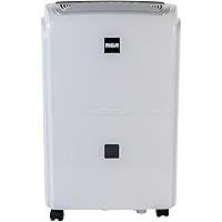RCA 35-Pint Portable Dehumidifier, 115V, with Auto-Shutoff & Timer, Home Dehumidifier and Moisture Absorber For Basement, Garage, Living Room, White