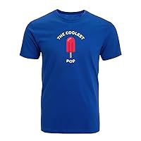 GotPrint Coolest Pop T-Shirt | Funny Best Dad Gift | Fathers Day | Novelty Printed Letter | Crewneck 100% Cotton Graphic Tee