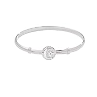 Alex and Ani AA734222SS,Moon and North Star Clip Bangle,Shiny Silver,Silver, Bracelets