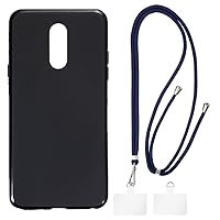 LG Stylo 5 Case + Universal Mobile Phone Lanyards, Neck/Crossbody Soft Strap Silicone TPU Cover Bumper Shell for LG Stylo 5V (6.2”)