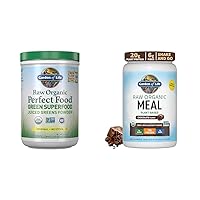 Garden of Life Super Greens Powder Smoothie & Mix, Probiotics & Digestive Enzymes & Raw Organic Meal Replacement Shakes - Chocolate Plant Based Vegan Protein Powder