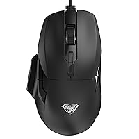 AULA Gaming Mouse, Wired Mouse, 6 Programmable Buttons, 6 Adjustable 12800 DPI Optical Gaming Mice, Computer Mouse for Laptop PC Mac - Black