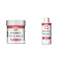 DOGSWELL Remedy+Recovery Styptic Blood Stopper Powder for Dogs & Cats (1.5 oz) and Remedy+Recovery Wound & Infection Medication for Dogs