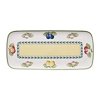 Villeroy & Boch Charm and Breakfast French Garden Cake Plate, 35 x 16 cm, Premium Porcelain, White/Colourful