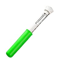 Telescopic Fruit and Vegetable Peeling Machine Multi functional Stainless Steel Apple Peeler Apple Core Remover 2-in-1 Household Kitchenware (Green)