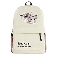 Chi's Sweet Home Cat Anime Cosplay Backpack Casual Daypack Day Trip Travel Hiking Bag Carry on Bags Beige /1