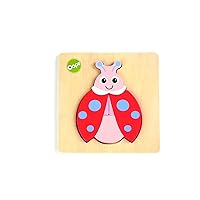 Toddler Puzzle Wooden Preschool Puzzle Build & Match, Ladybug