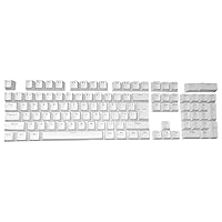 Feicuan Universal 104 Keyset Keycap ABS Colorful Backlit Replacement Key Cap Cover for Mechanical Keyboard - White