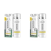 Olay Sensitive Mineral Sunscreen Zinc Oxide Sunscreen Broad Spectrum SPF 30 50 ml (1.7oz) (Pack of 2)