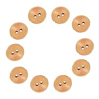 20Pcs 2 Holes Wooden Buttons for Sewing Craft DIY (Orange,10 MM)