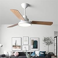 LED Fan Ceiling Light Fixture,Ceiling Fan with Lights for Living Room, Reversible Ceiling Fans with Lights and Remote,for Bedroom Living Room Dinning Room,White,48inch