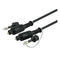 GE home electrical GE Digital Toslink Cable, Fiber Optic, 6 Foot Cable, Male to Male, for Home Theater, Sound Bar, TV, PS4, Xbox, Playstation, 29465