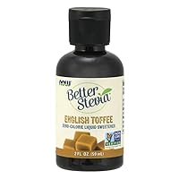 NOW Foods, Better Stevia, Liquid Zero-Calorie Sweetener, English Toffee, Low Glycemic Impact, Kosher, 2-Ounce