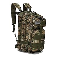 ND 50L 1000D Nylon Waterproof Trekking Fishing Hunting Bag Backpack Outdoor Military Rucksacks Tactical Sports Camping Hiking (Camouflagegreen(30L))