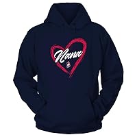 FanPrint UIC Flames - Heart Shape - Nana - University Team Logo Gift T-Shirt