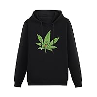 Pot Leaves Weed Men's Long Sleeve Fashion Pullover Hoodie Sweatshirt 6XL, Black-style1