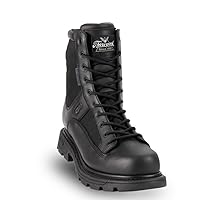 Thorogood GEN-Flex2 8” Side-Zip Waterproof Black Tactical Boots for Men and Women - Lightweight Leather and Nylon with Slip-Resistant Outsole; EH Rated