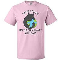 inktastic Save Earth It's The Only Planet with Cats with Black Cat T-Shirt