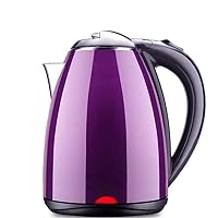 Kettles, Kettle, 2L Large-Capacity, Double-Layer Heat Insulation, Anti-Scalding, 1500W Shaped Heating, Lengthened All-Power Cord, 304 Grade Stainless Steel, Rapid Boiling/Purple