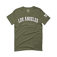 VICES AND VIRTUES Los Angeles California Cali LA Retro Fonts for Men T Shirt