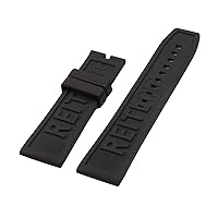 Watch Accessories Suitable for Breitling Series 22 24mm Pin Buckle Men's and Women Watch Straps (Color : Black, Size : 22mm)