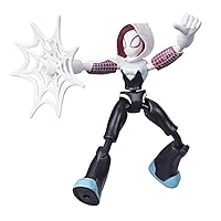 Spider-Man Marvel Bend and Flex Ghost-Spider Action Figure Toy, 6-Inch Flexible Figure, Includes Web Accessory, for Kids Ages 4 and Up