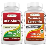 Black Cherry 1000 Mg & Turmeric Curcumin 1500mg/Serving with Bioperine