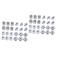 ERINGOGO 48 Pcs Teaching Dice Minus Sign Dice Kids Math Dices Math Teaching Classroom Supplies Kids Toys Double Dice Kid Suit Classic Toys Big Acrylic Teaching Supplies Boy Halloween White