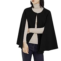 Japan Style O Neck Poncho Jacket Loose Casual Capes Coats Cardigan Cloak Women Autumn Winter Ladies Cape Outfits