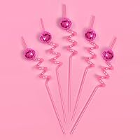xo, Fetti Pink Disco Ball Reusable Swirly Straw Set - 16 pc | Groovy Birthday Party Supplies, Last Disco Bachelorette Decorations, 70s Baby Shower, Space Cowboy Favors