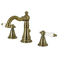Fauceture FSC19733PL English Classic Widespread Bathroom Faucet, Antique Brass