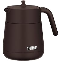 Thermos TTE-700 BW Vacuum Insulated Teapot with Strainer 23.7 fl oz (700 ml), Brown
