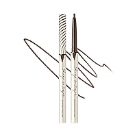 CLIO Sharp So Simple Waterproof Pencil Eye Liner, Micro Precision Tip (2mm), Twist Up, Self-Sharpening, Long Lasting, Smudge-Resistant, High-Intensity Color, Ultra-Smooth (02 Brown)